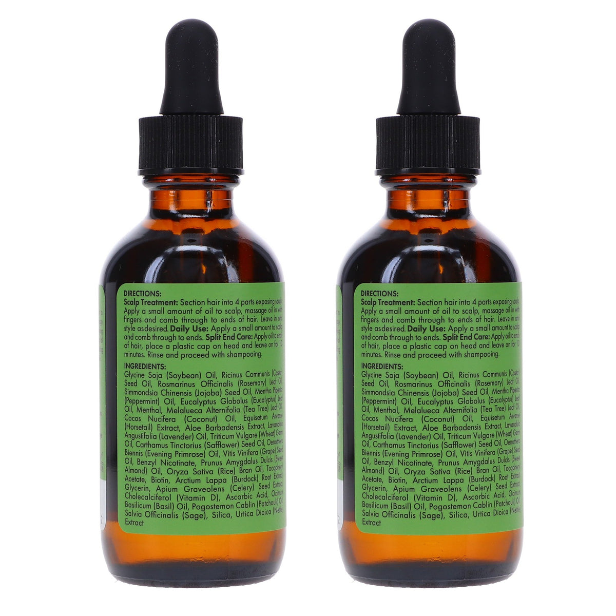 Hair Growth Oil with Rosemary & Mint - 2 oz, 3 Pack - Strengthening & Nourishing