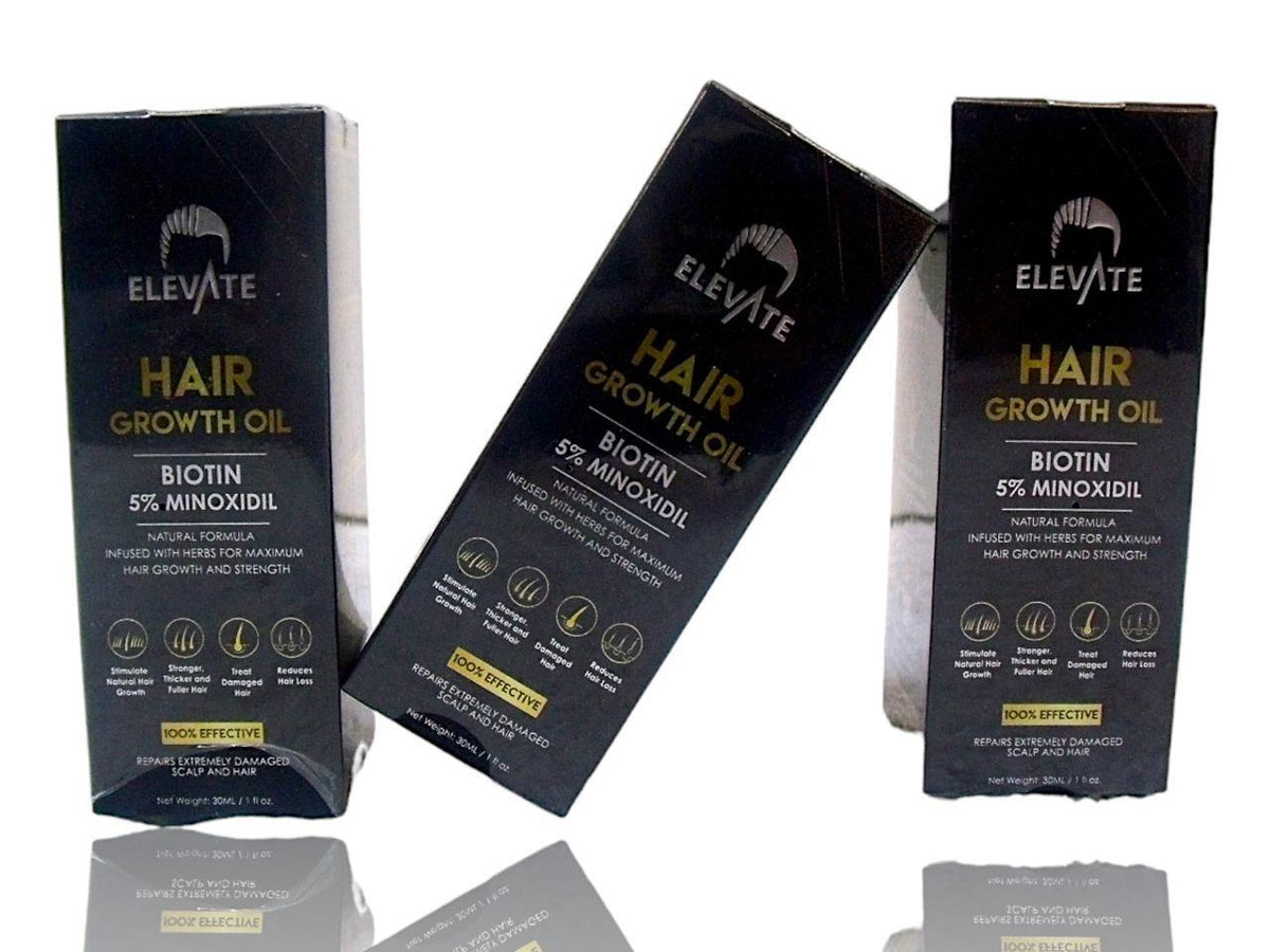 Hair Growth Oil with Biotin & Minoxidil 5% - 3 Pack