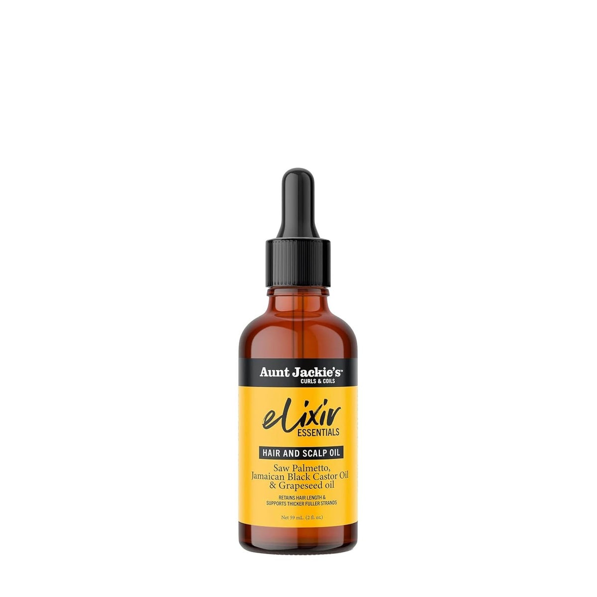 Hair & Scalp Oil with Saw Palmetto & Jamaican Black Castor Oil - Moisturizing & Hair Growth - 2 oz
