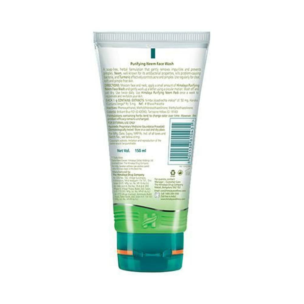Himalaya Herbals Purifying Neem Face Wash - Pack of 3, 150ML for Acne & Skin Health