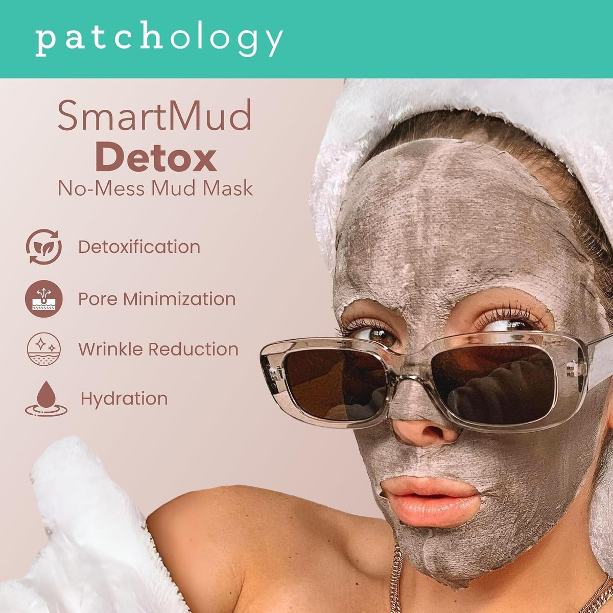 SmartMud Detox No Mess Mud Mask Sheet - 4 Pack