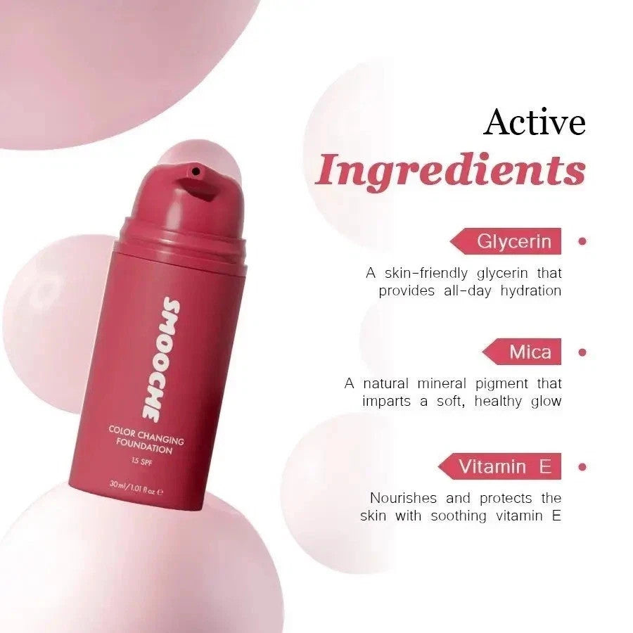 Self-Adjusting Color Changing Foundation - Natural Coverage Makeup 30ml
