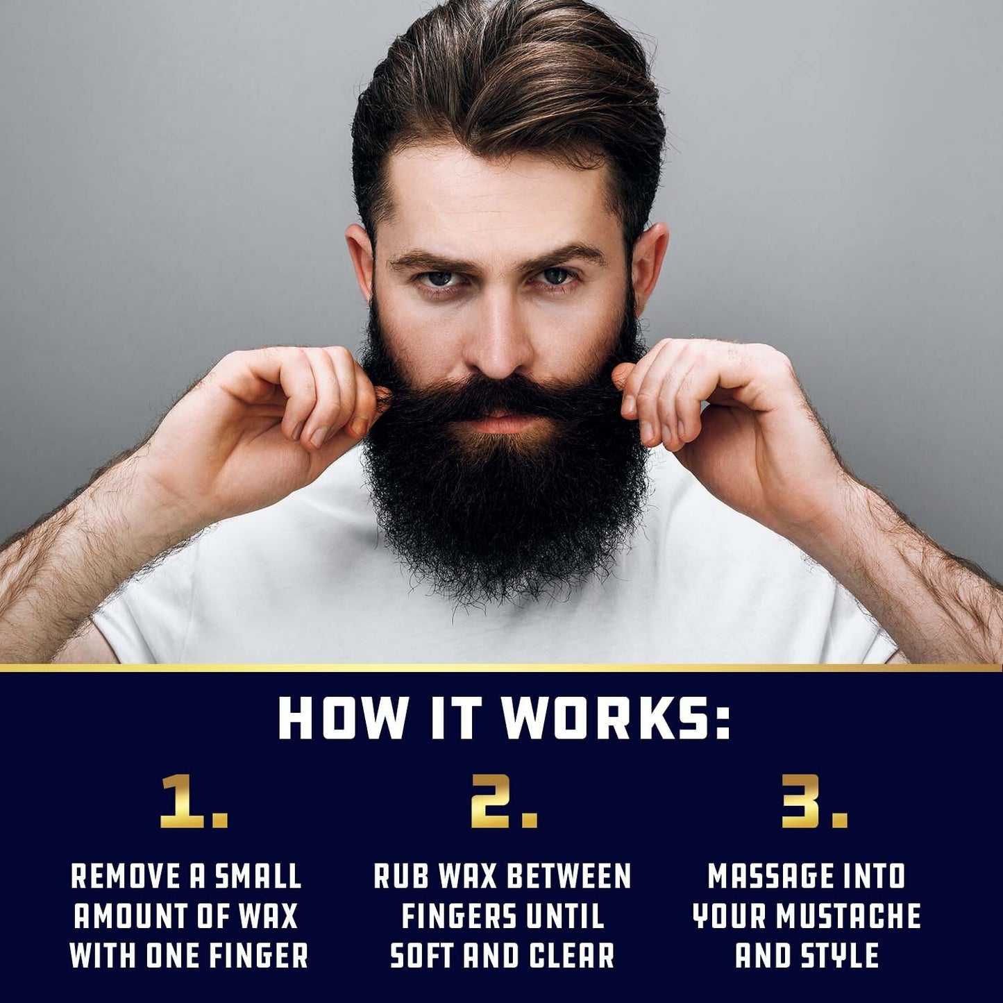 Ridiculously Strong Beard & Moustache Wax - All Natural Hold for Unruly Facial Hair