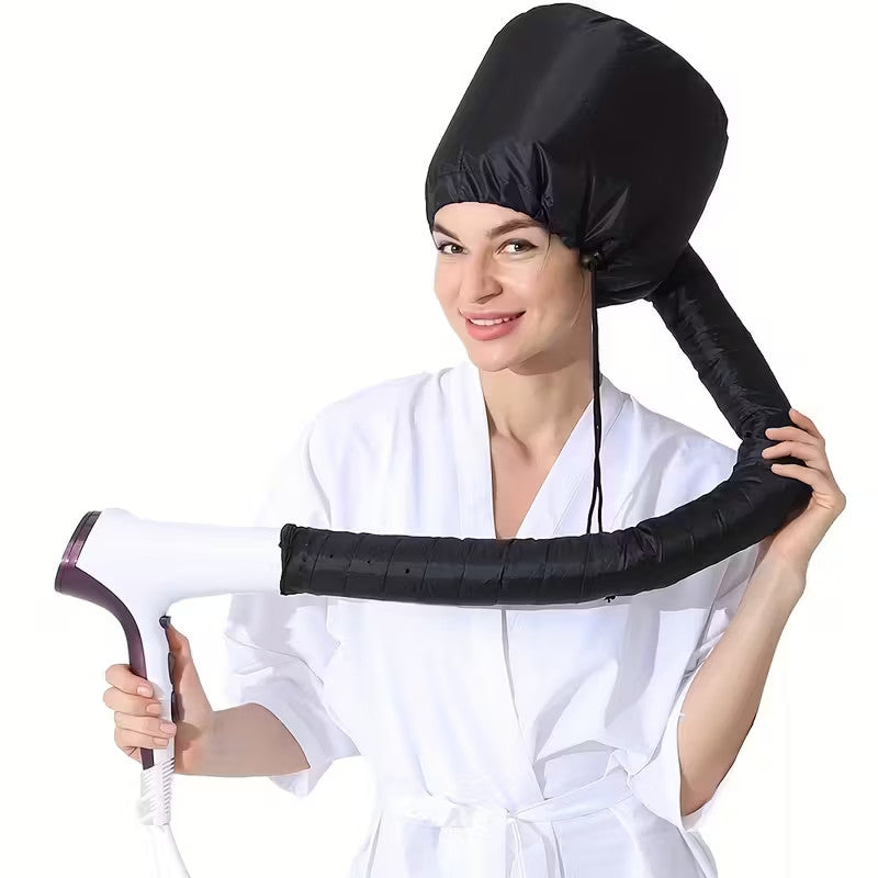 Professional Soft Bonnet Hair Dryer Cap for Home & Travel, Adjustable Fit