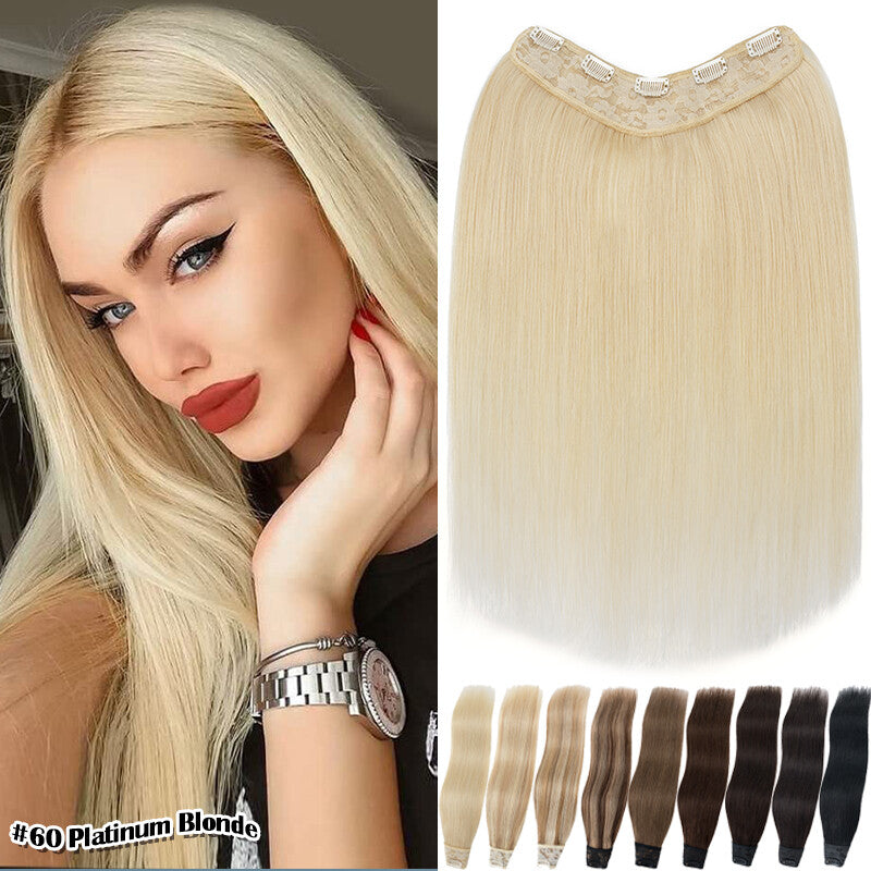 Long Thick Clip-In Hair Extensions - Russian Remy Human Hair, Straight, Full Head