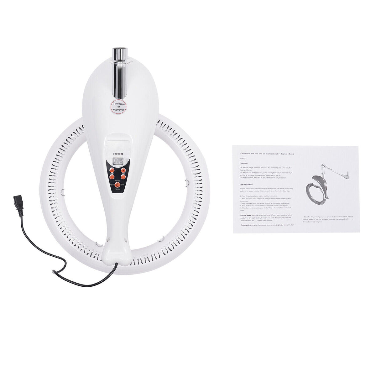 Wall-Mount 360° Rotating Hair Dryer for Salon Hair Treatments