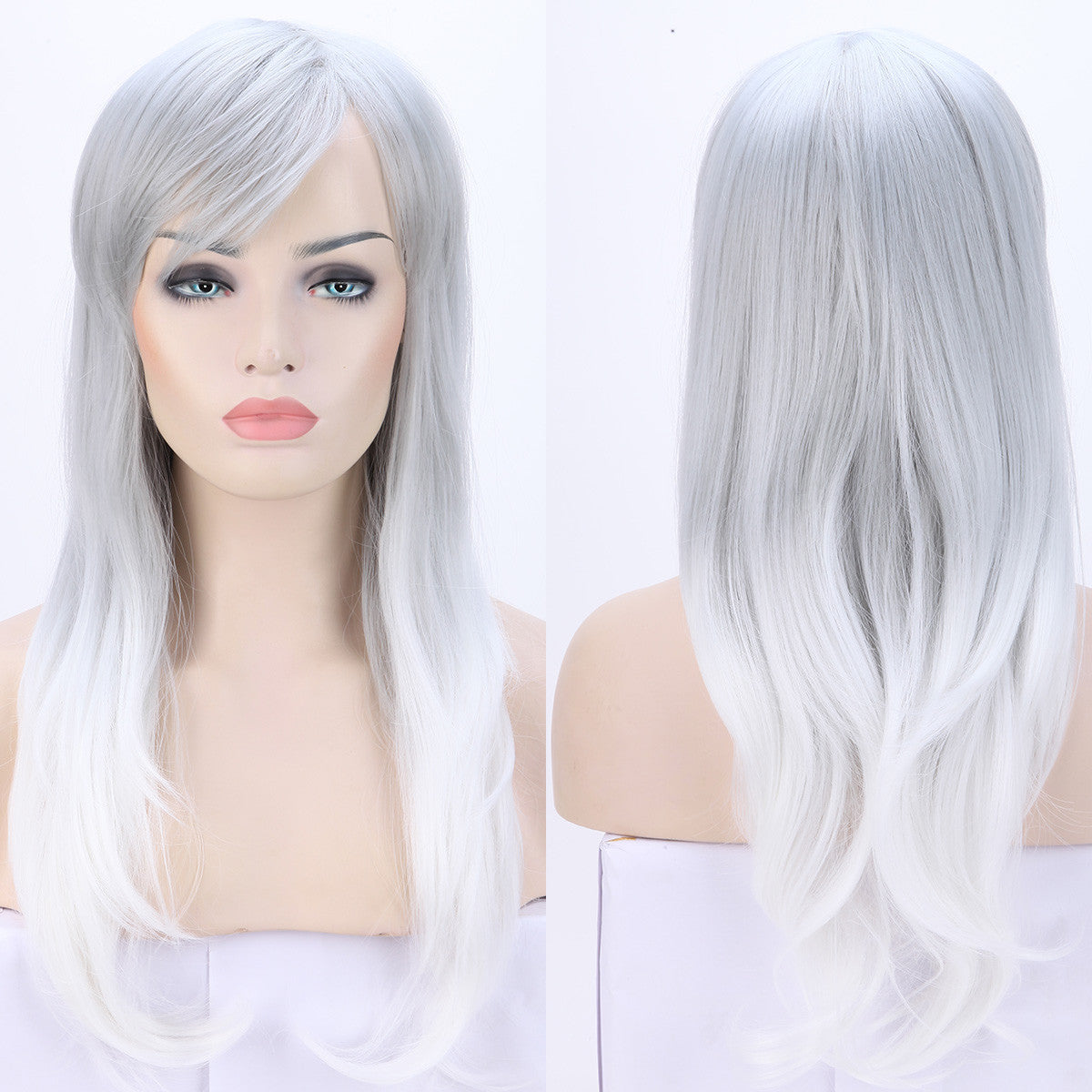 Long Ombre Wigs - Heat Resistant Synthetic Hair, Thick Full Wigs