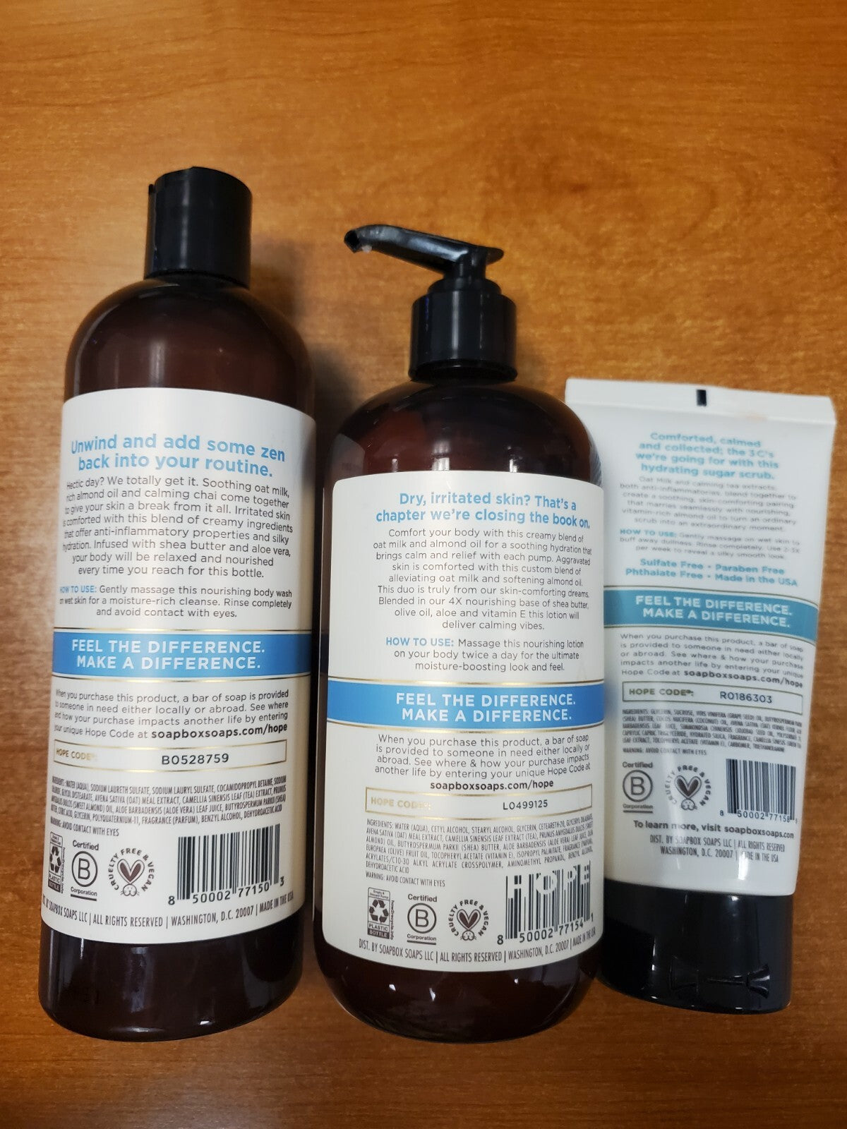 Oat Milk & Chai Body Care Set - 3 Pack
