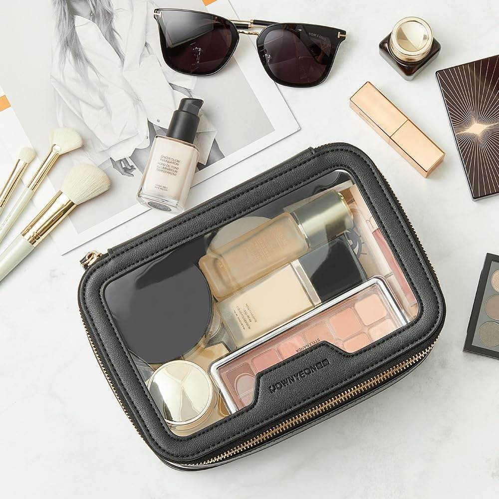Clear Makeup & Toiletry Bag - Waterproof Travel Organizer