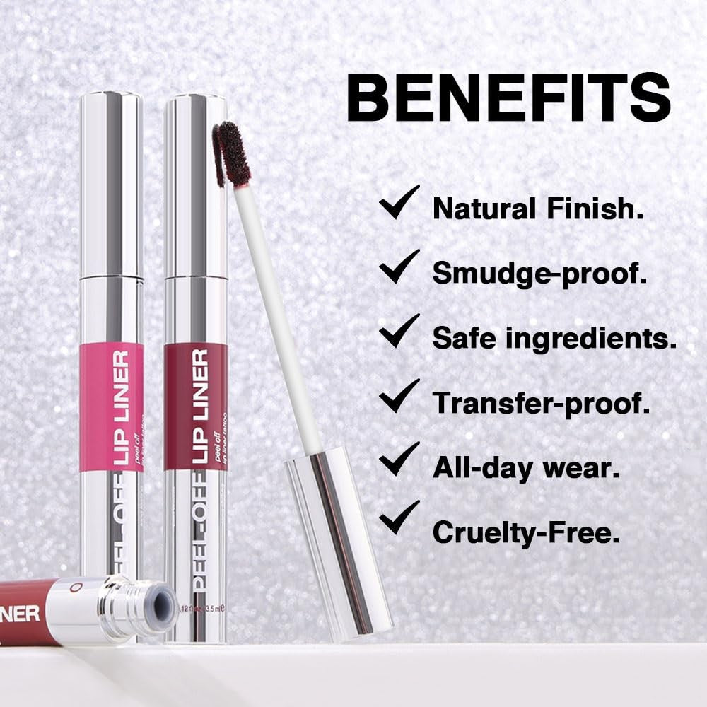 Peel Off Matte Liquid Lip Gloss - Long-lasting, Smudge-proof, 8 Shades