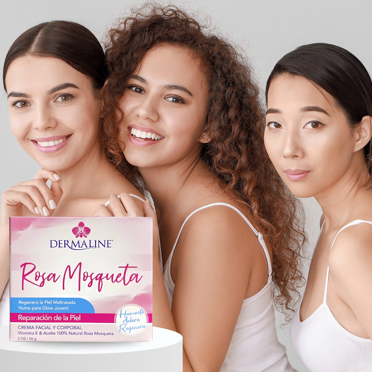 Rosehip Face & Body Moisturizer - Hydrating Cream with Vitamin E - 2 oz (4 Pack)