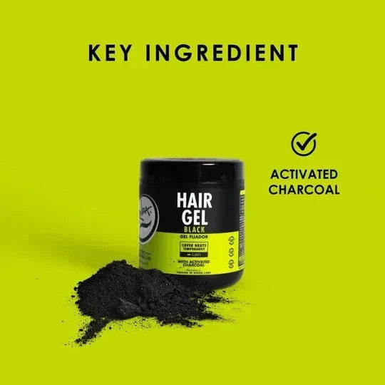 Black Radiant Styling Gel with Activated Charcoal Alcohol-Free 500g - Hair Care