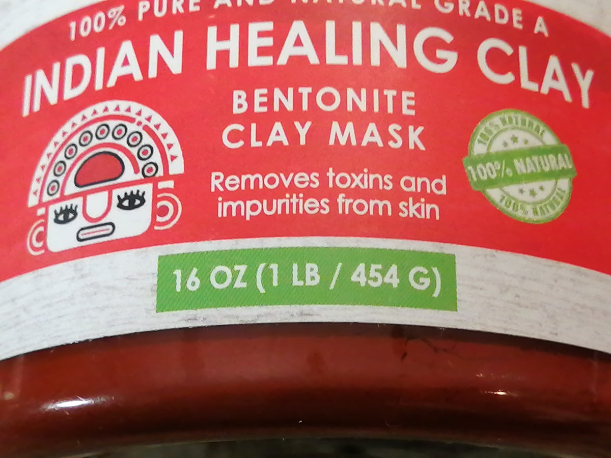 Bentonite Clay Mask 16 oz - Indian Healing Clay