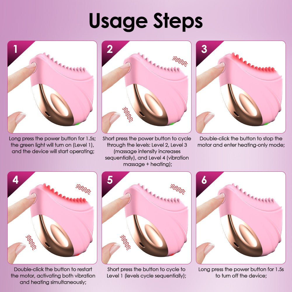 Lymphatic Face Brush Heated Vibrating Massager for Face & Body Sculpting