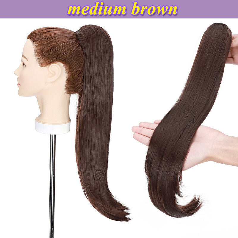 Thick Wavy Claw Clip Ponytail Hair Extension - Natural Look
