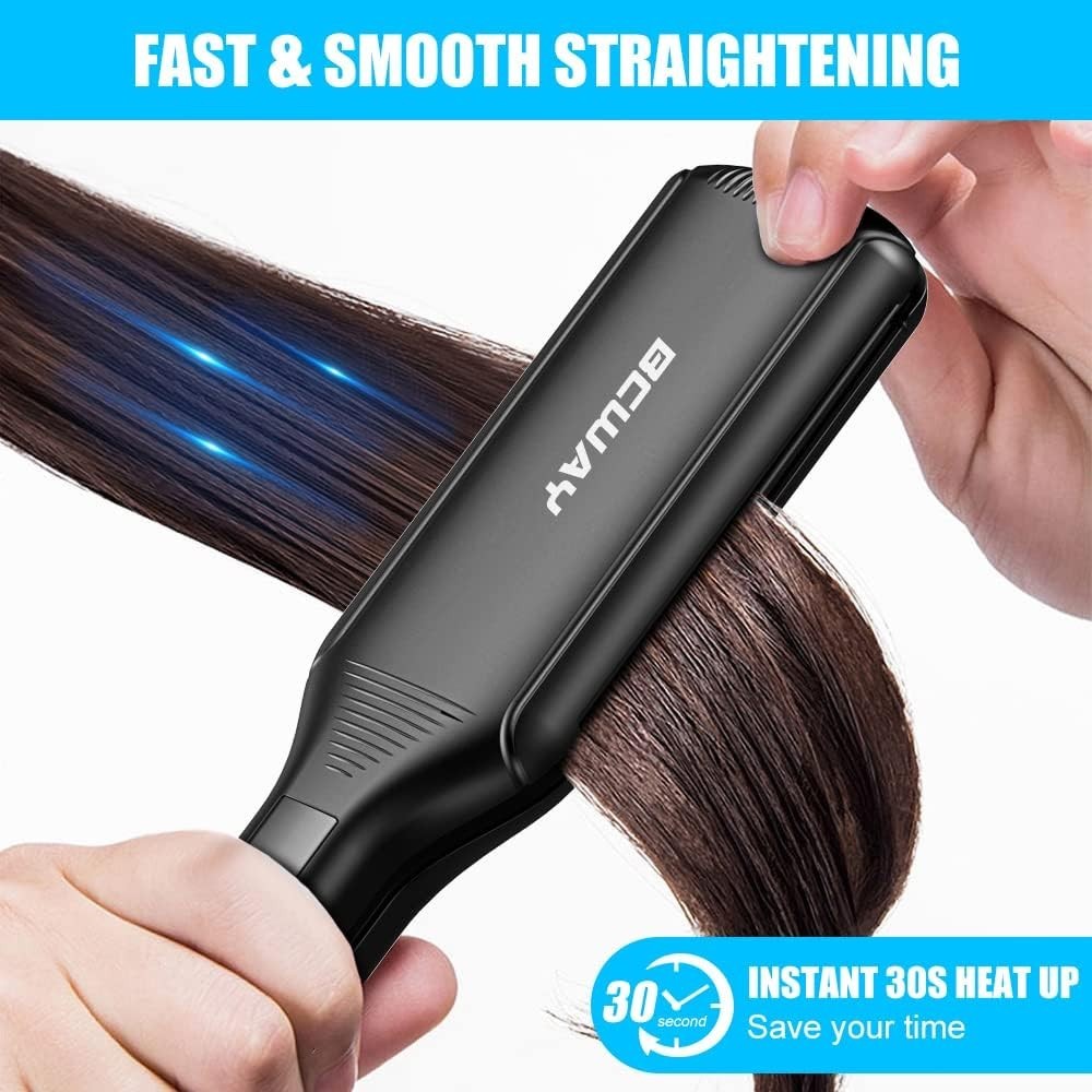 Professional Titanium Hair Straightener with 2.16-Inch Floating Plates