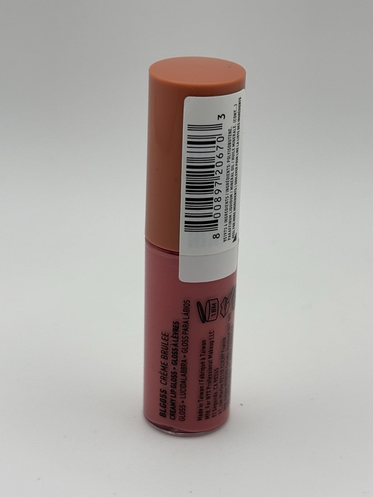 NYX Butter Gloss Creme Brulee Lip Gloss - Natural Travel Mini 4.7ml