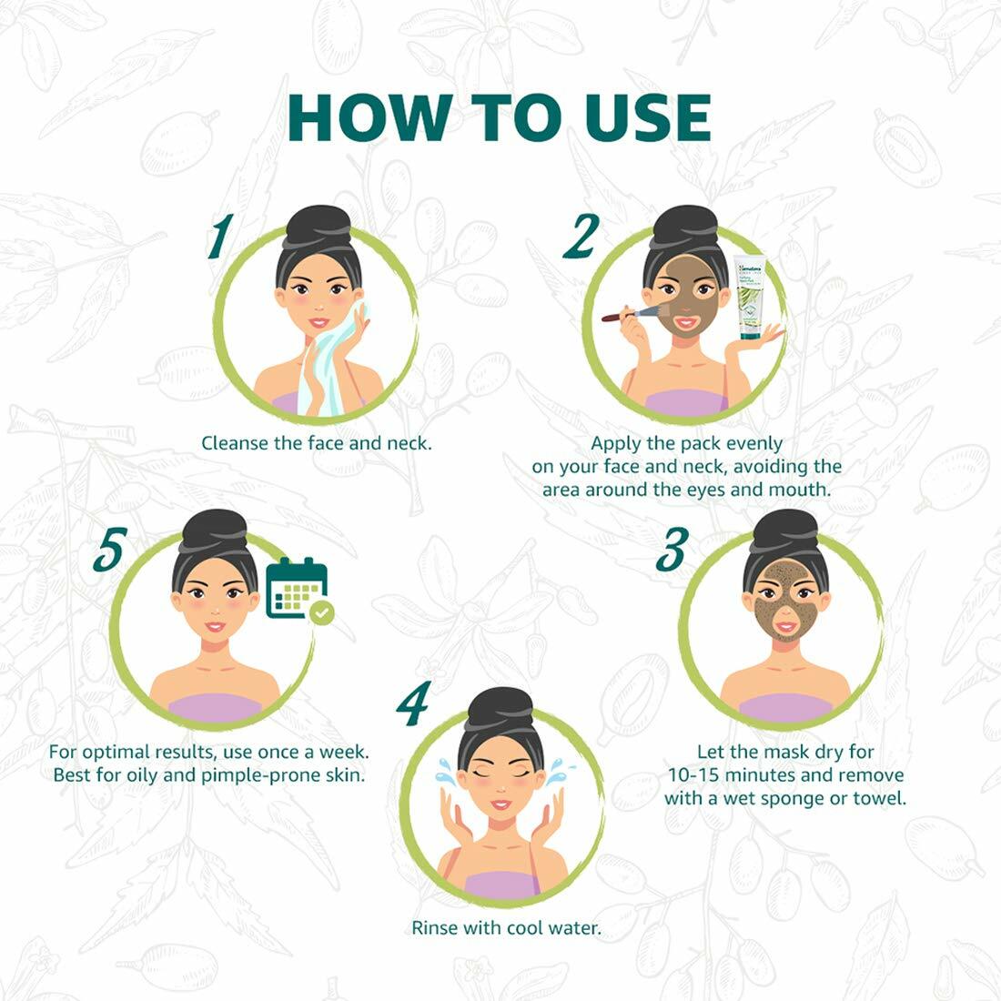 2 Pack Himalaya Herbals Purifying Neem Face Mask - For Oily & Acne-Prone Skin