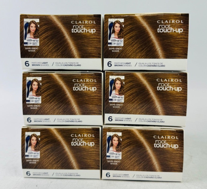 Root Touch-Up Permanent Hair Color #6 Light Brown - 6 Pack