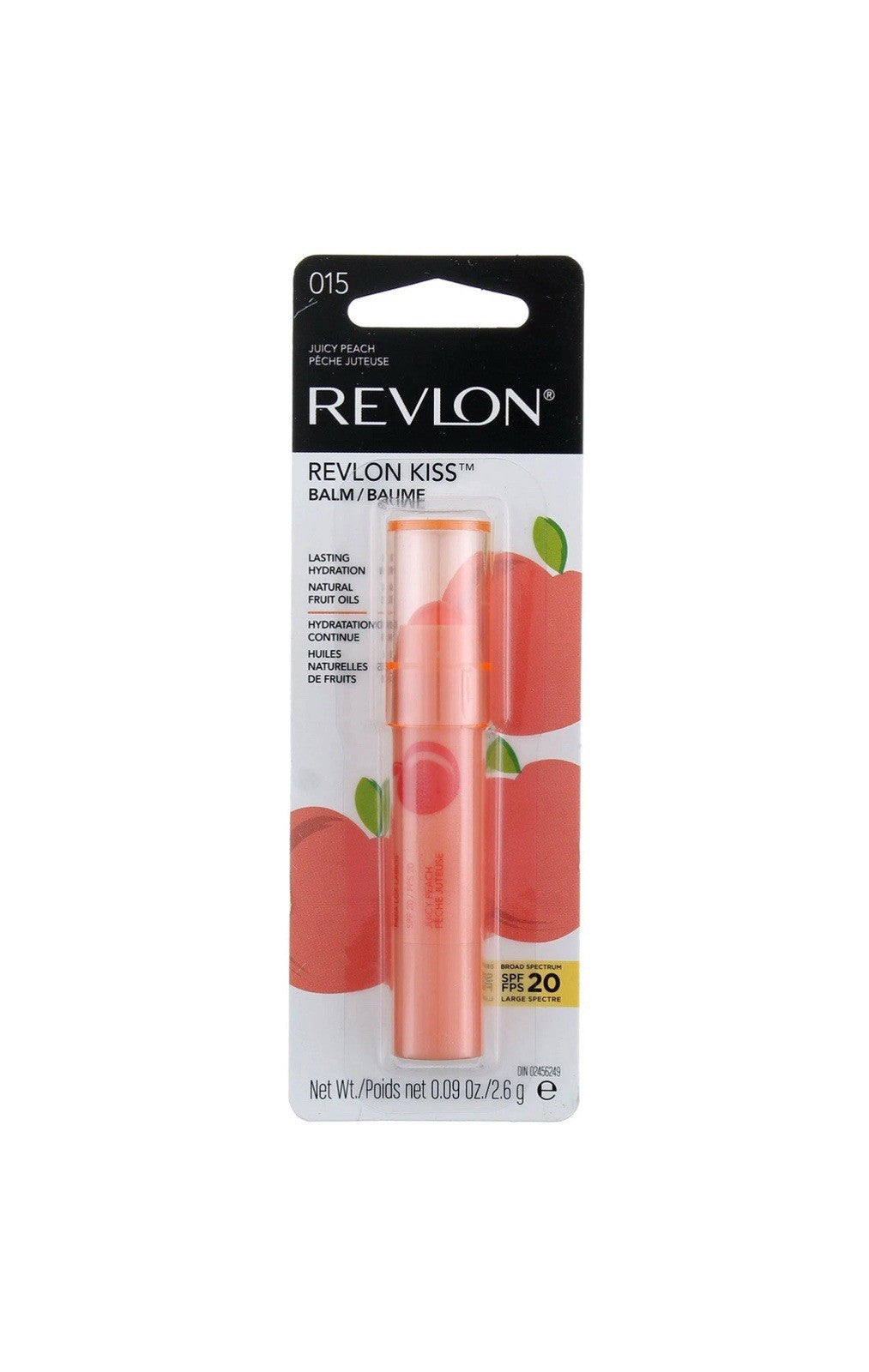 Hydrating Lip Balm with Juicy Peach Flavor - Lasting Moisture, 0.09oz