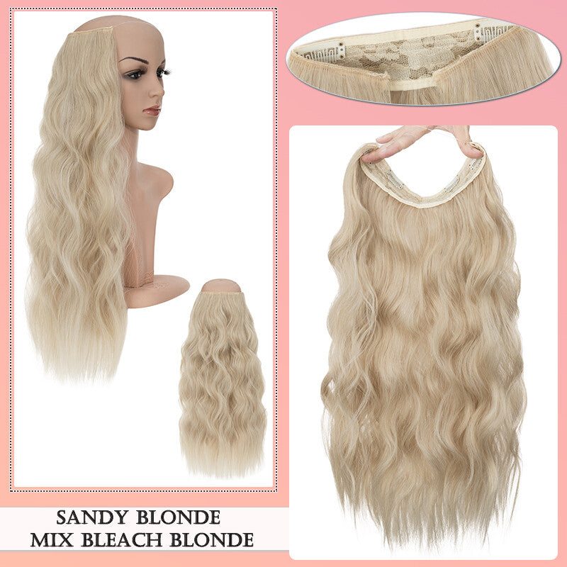 Wavy Clip-In Hair Extensions with Invisible Wire and Clips — Realistic Long Hair