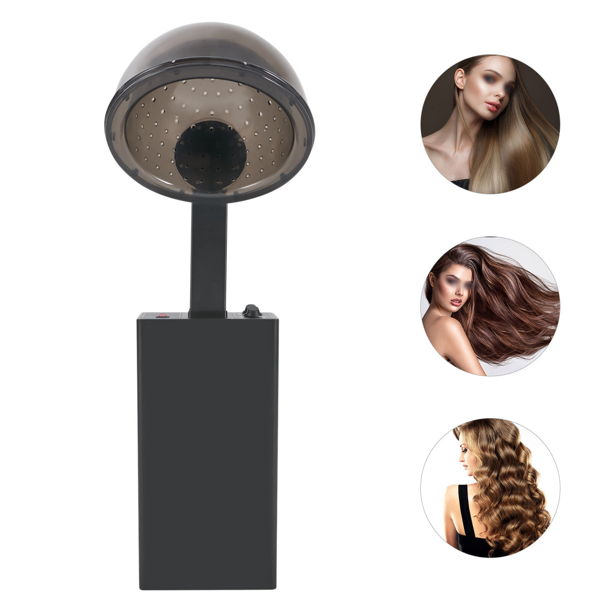 Professional Hooded Stand Up Hair Dryer with Adjustable Temperature and Timer