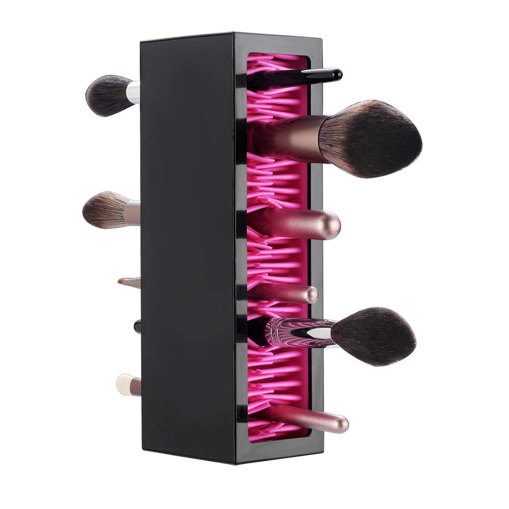 Makeup Brushes Holder Organizer Silicone Vanity Air Drying Rack Storage