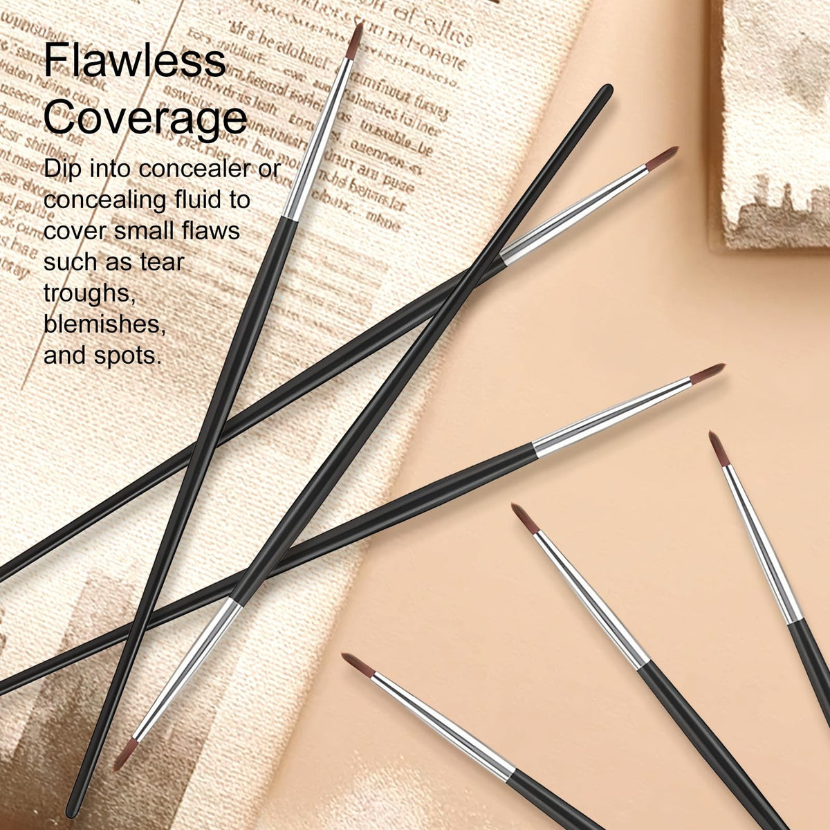7-Piece Ultra Fine Sable Eyeliner Brush Set for Precise Eye Makeup