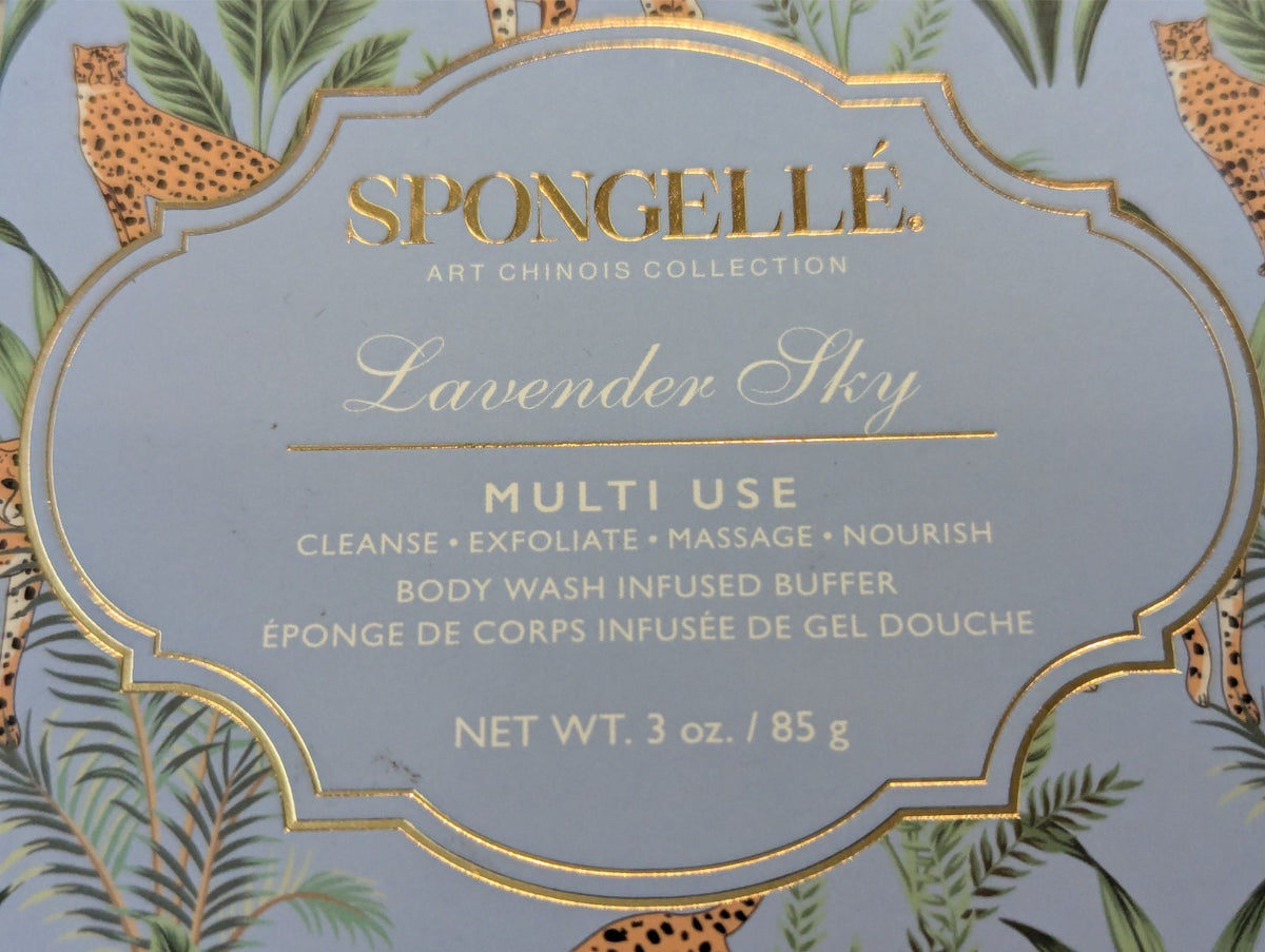 Spongelle Lavender Sky Multi-Use Body Wash Buffer 3 oz - Exfoliating & Cleansing
