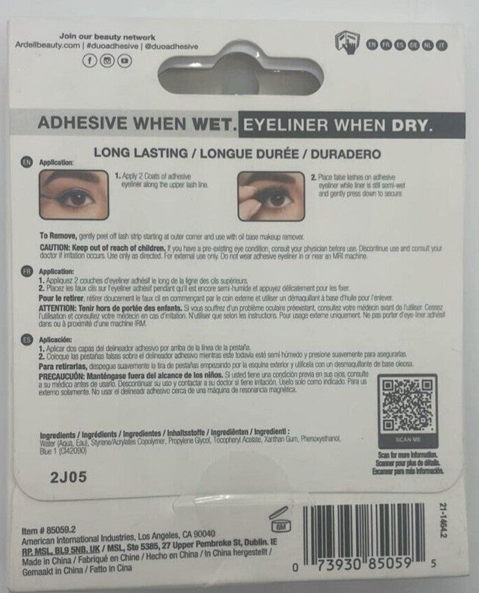 5 Pack Eyelash Adhesive Eyeliner - Metallic Blue, 0.12 oz Each, False Lash Glue Set