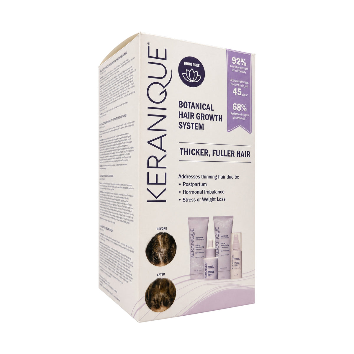 Hair Growth System Kit for Fuller, Thicker Hair - 4 Piece