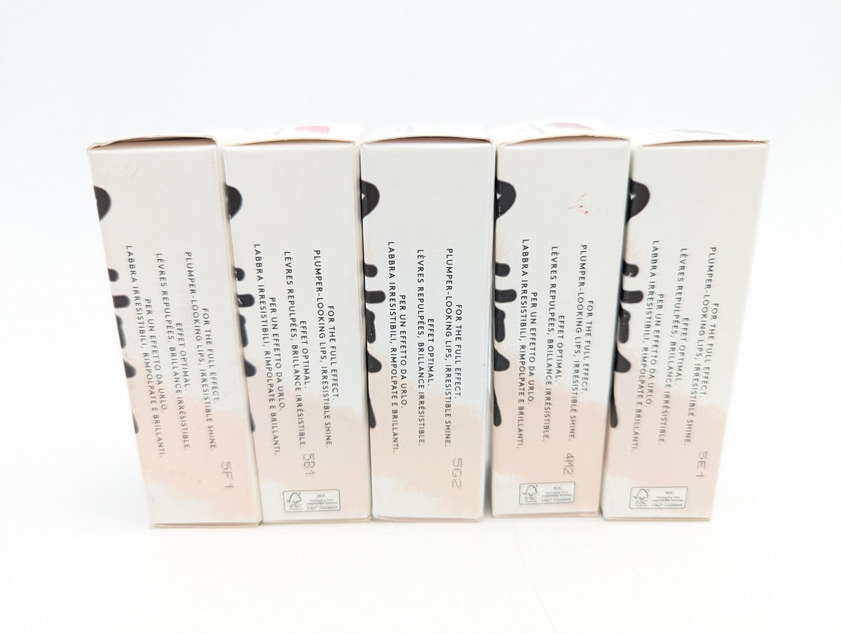 Lip Gloss Set with Plumpers - Lavender & Assorted Shades - 5 Pieces