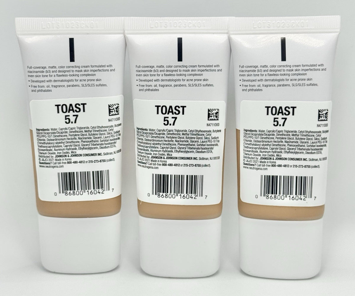 Neutrogena Flawless Matte CC Cream - Toast - 3 Pack, 1 oz Each, Full Size