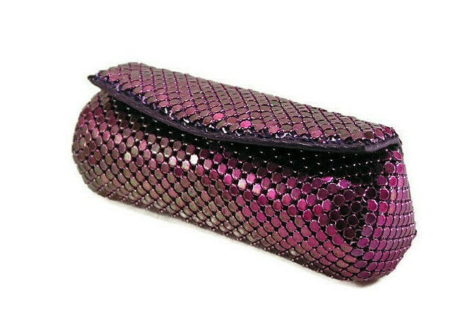 Metal Mesh Lipstick Case with Mirror - Fits 8.5cm Round Lipsticks, Unbranded