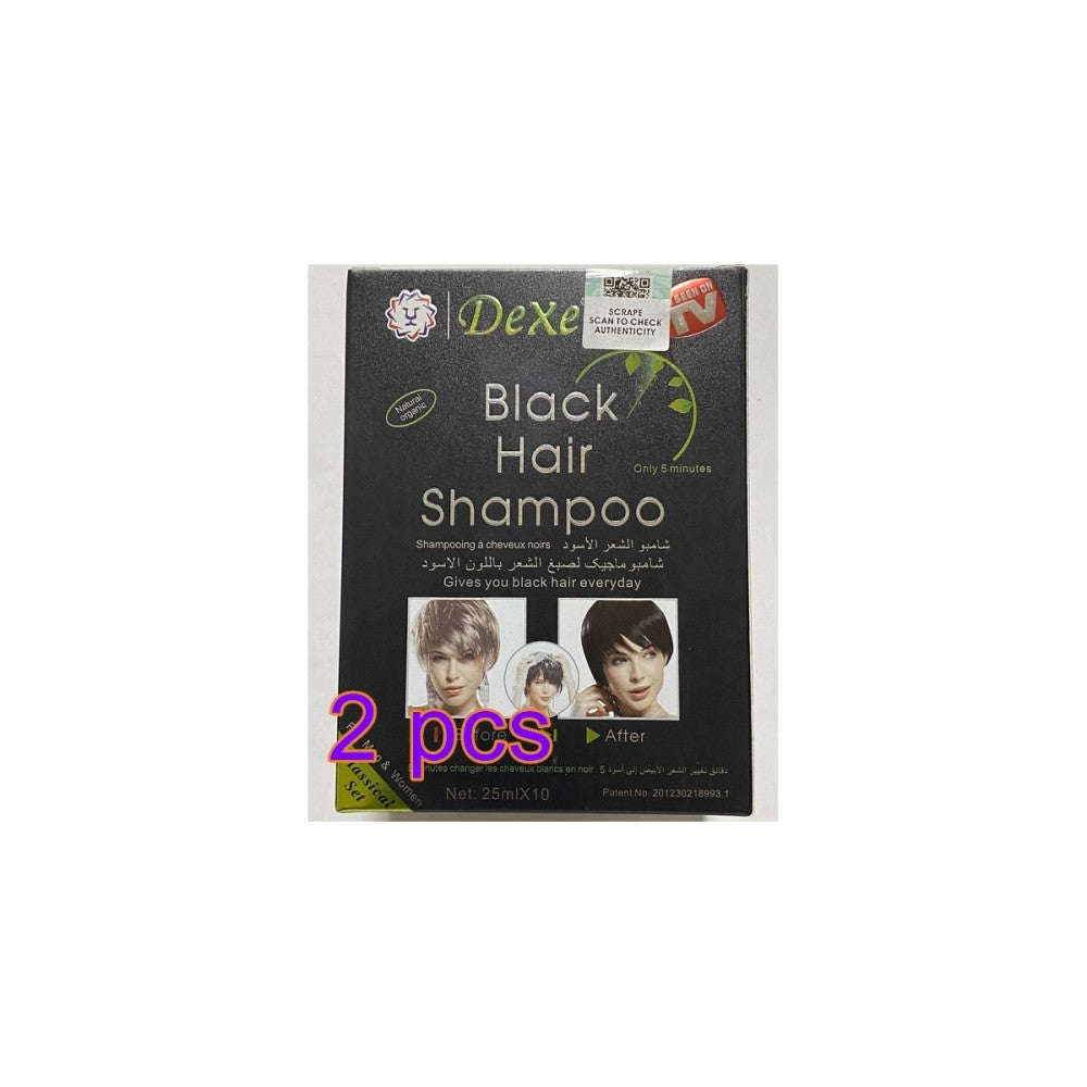 10/20X Permanent Hair Dye Shampoo Black Hair Color Instant Darkening 5 Min