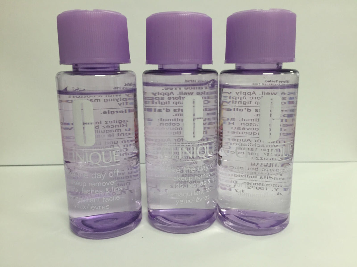 Set of 3 Clinique Makeup Remover for Eyes & Lips 1.7oz / 50ml Each