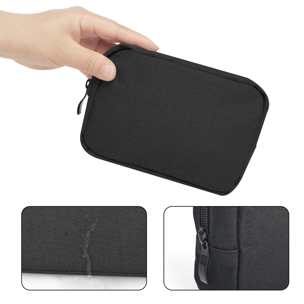 Waterproof Nylon Travel Toiletry Cosmetic Bag & Organizer - 2 Pack