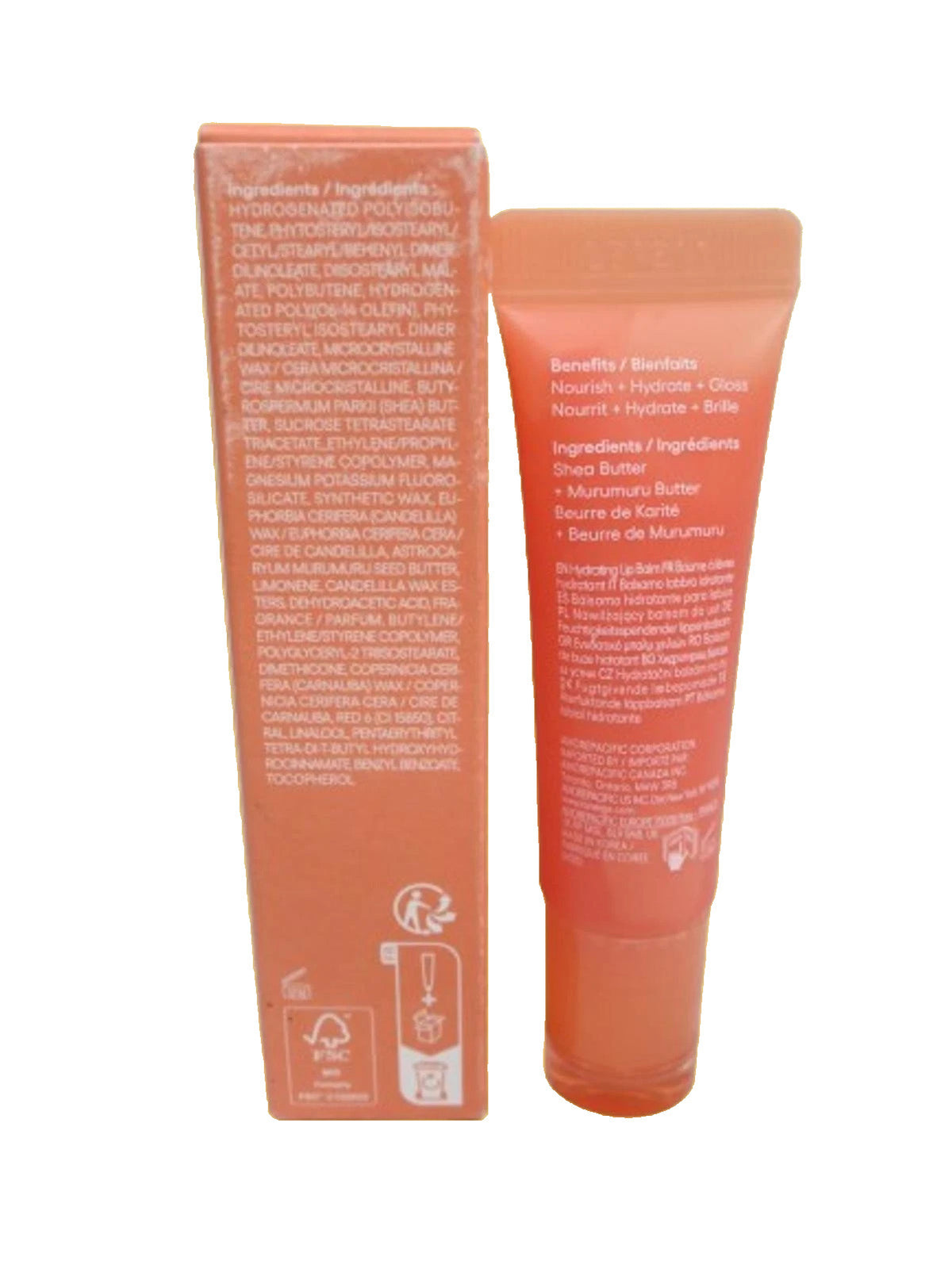 Lip Glowy Balm with Grapefruit Extract - 0.35 oz Hydrating Lip Treatment