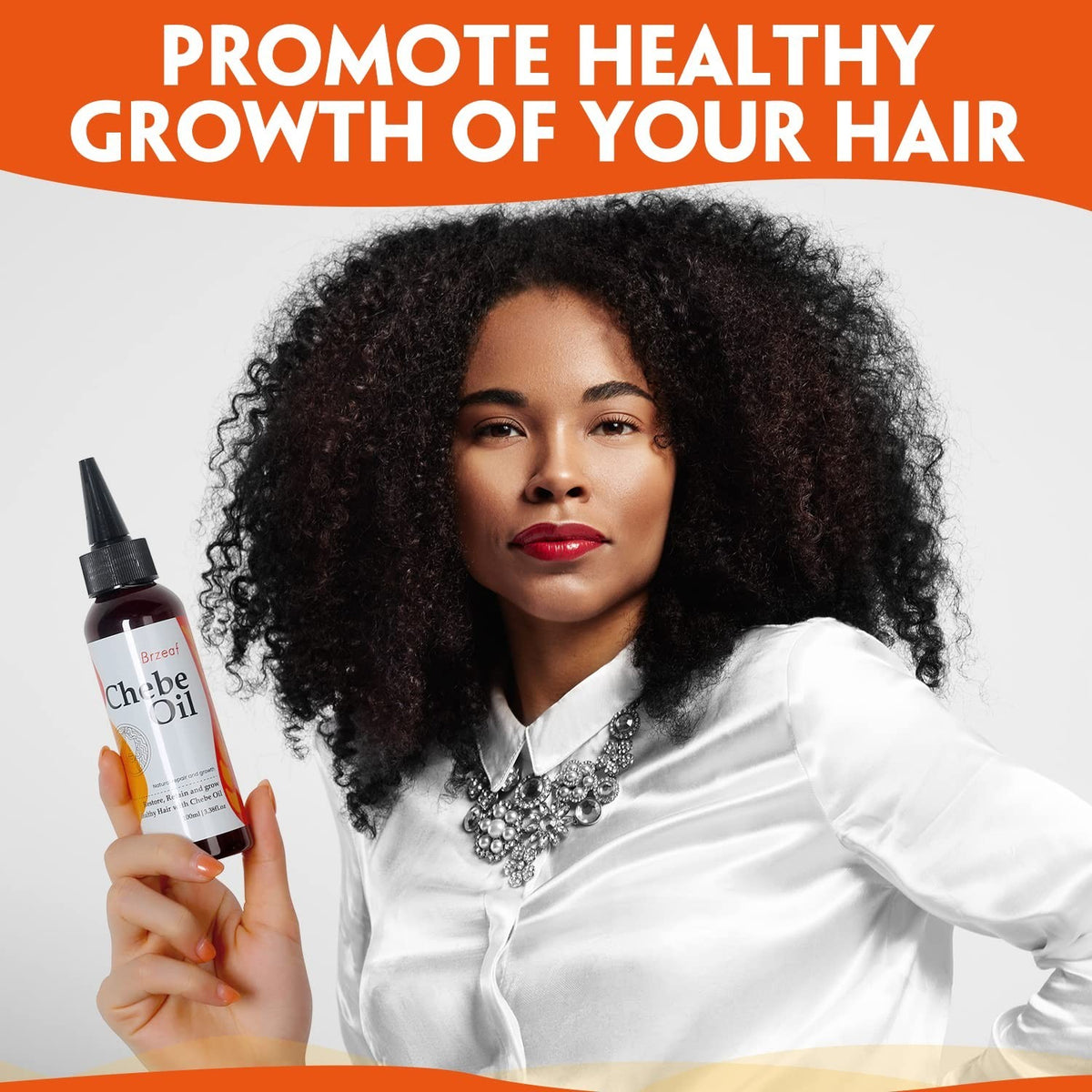 Natural Chebe Oil for Hair Growth & Moisture Restoration - 3.38Oz
