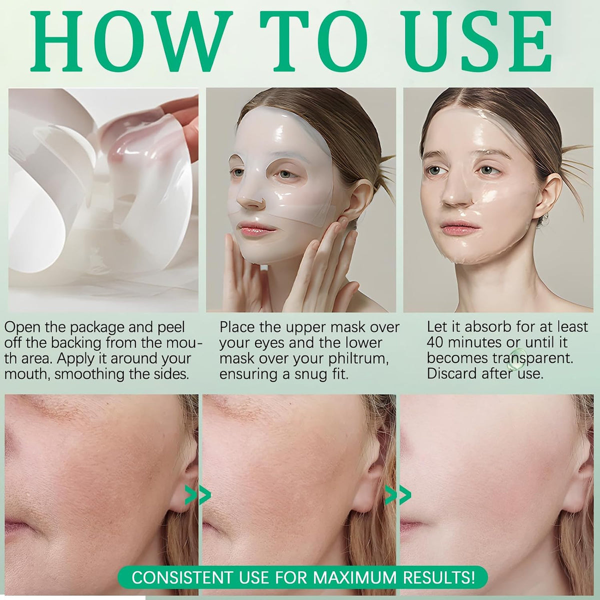 Hydrating Collagen Face Mask Set for Firming & Pore Minimizing - 6 Pack