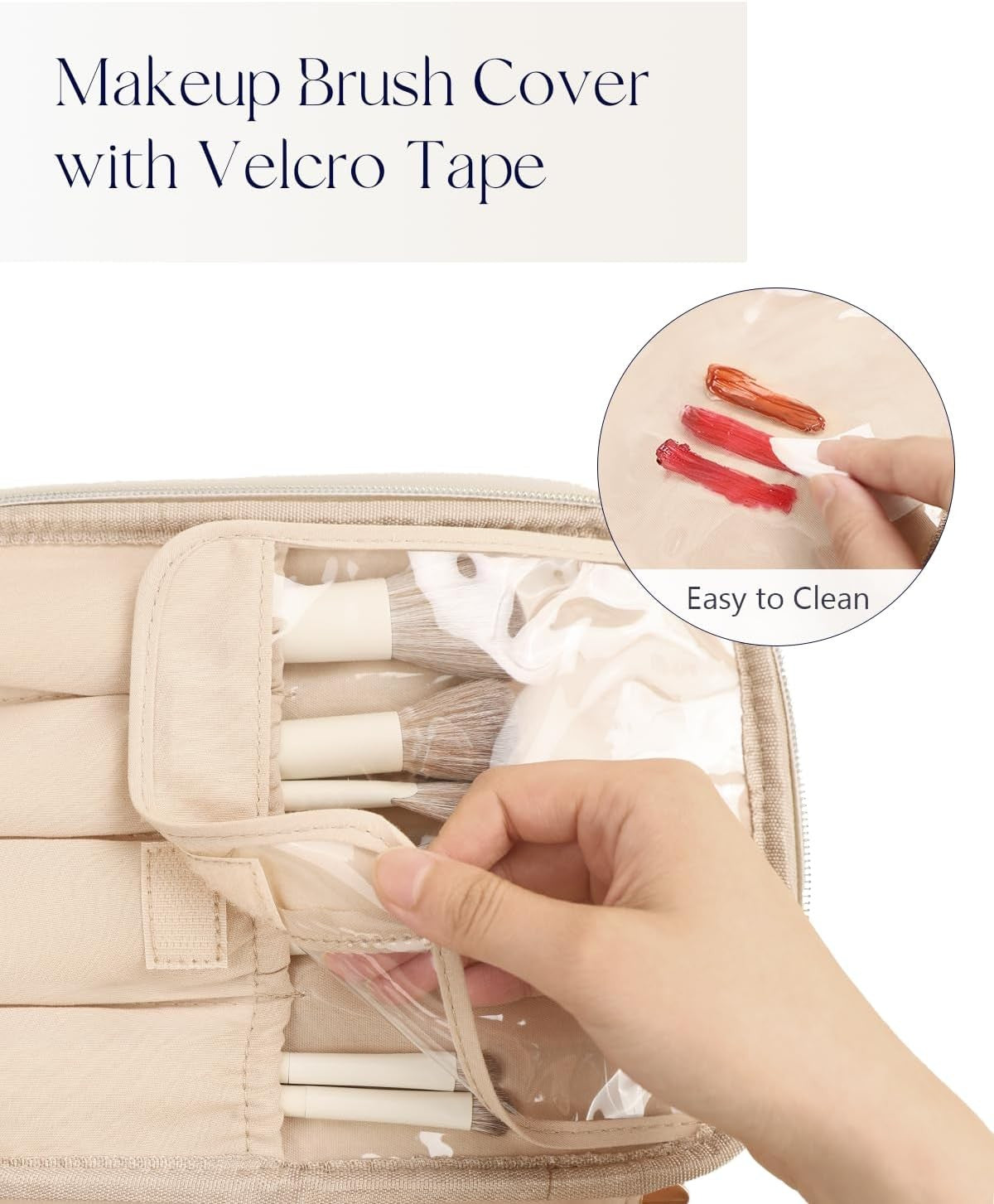 Large Capacity Waterproof Travel Makeup Bag - Portable Cosmetic Organizer