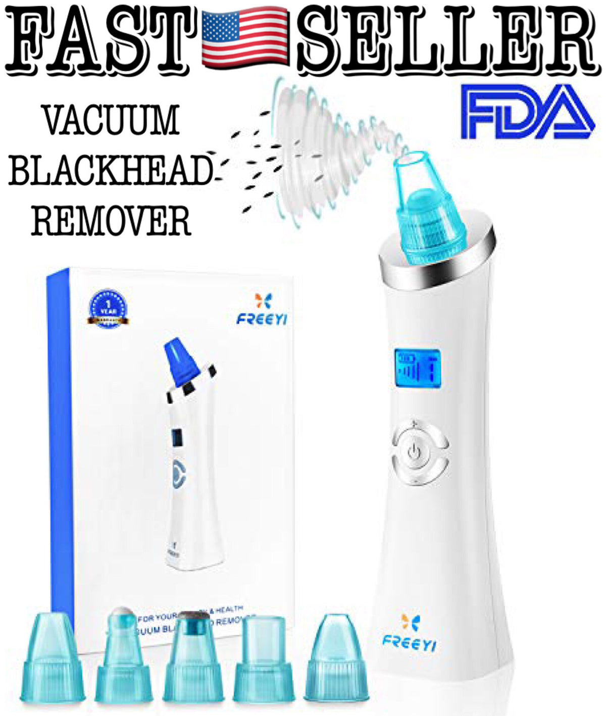 Electric Blackhead Vacuum Remover Tool for Pore Extraction Facial Skin Care