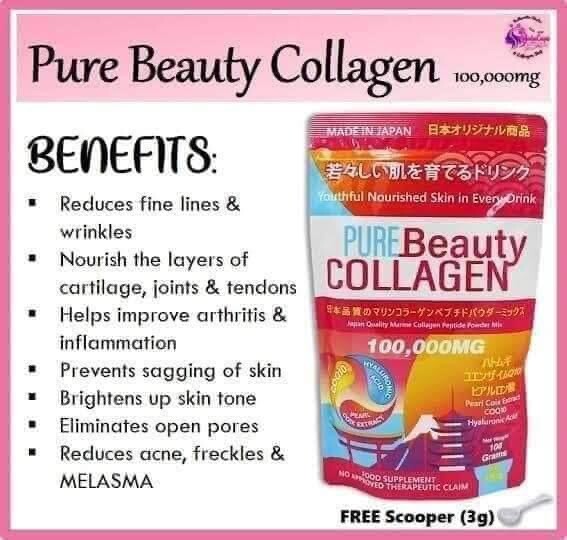 Pure Beauty Collagen Powder 100,000mg Marine Collagen Japan Made - Skin Support