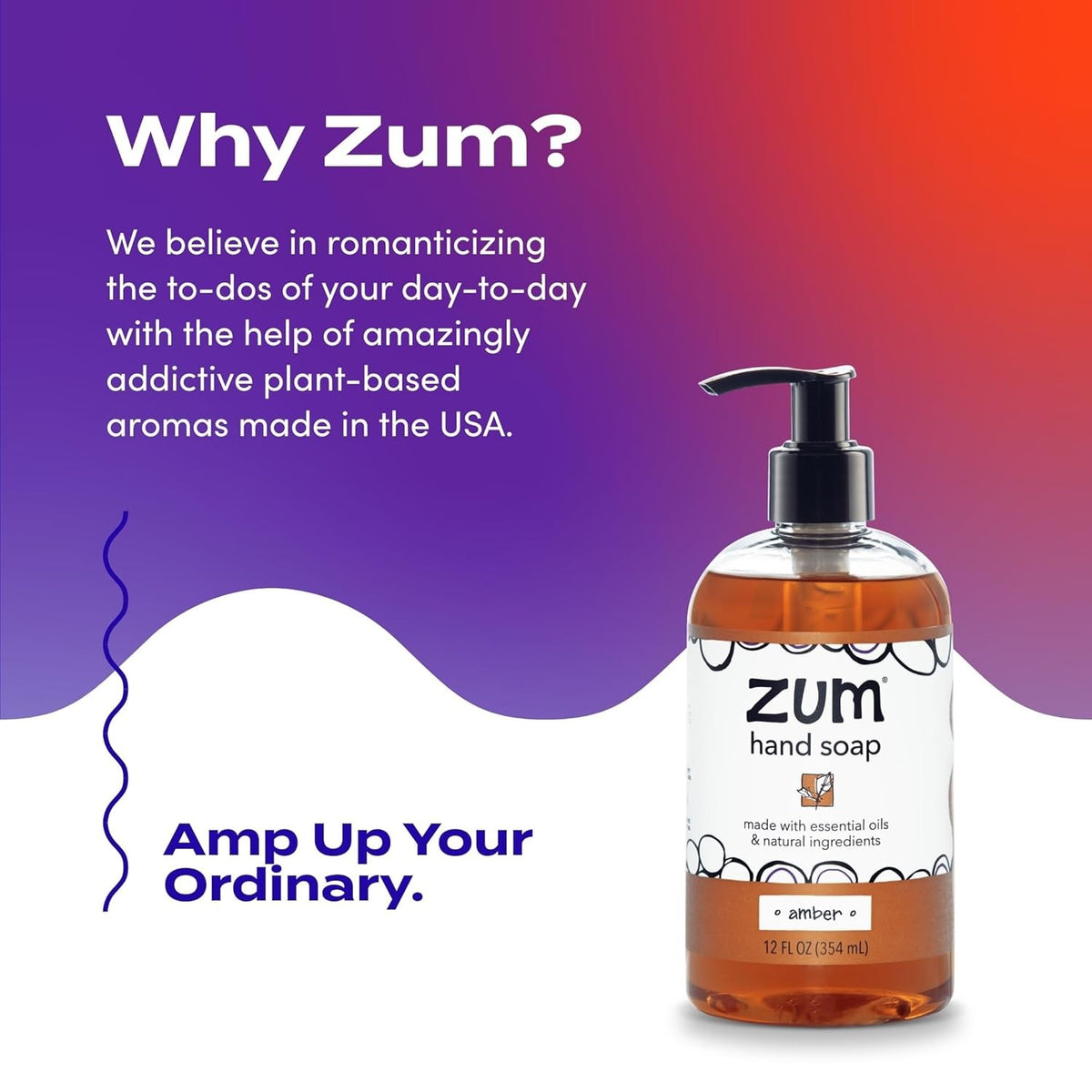 Zum Hand Soap, Amber, 12 Fluid Ounces