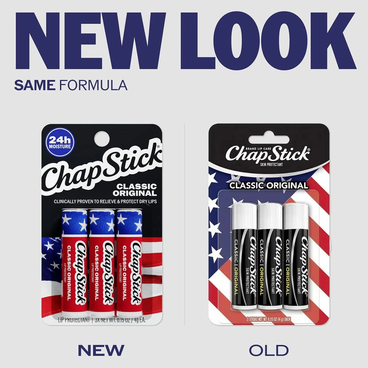 3-Pack Classic Original Lip Balm Sticks - Americana Collection