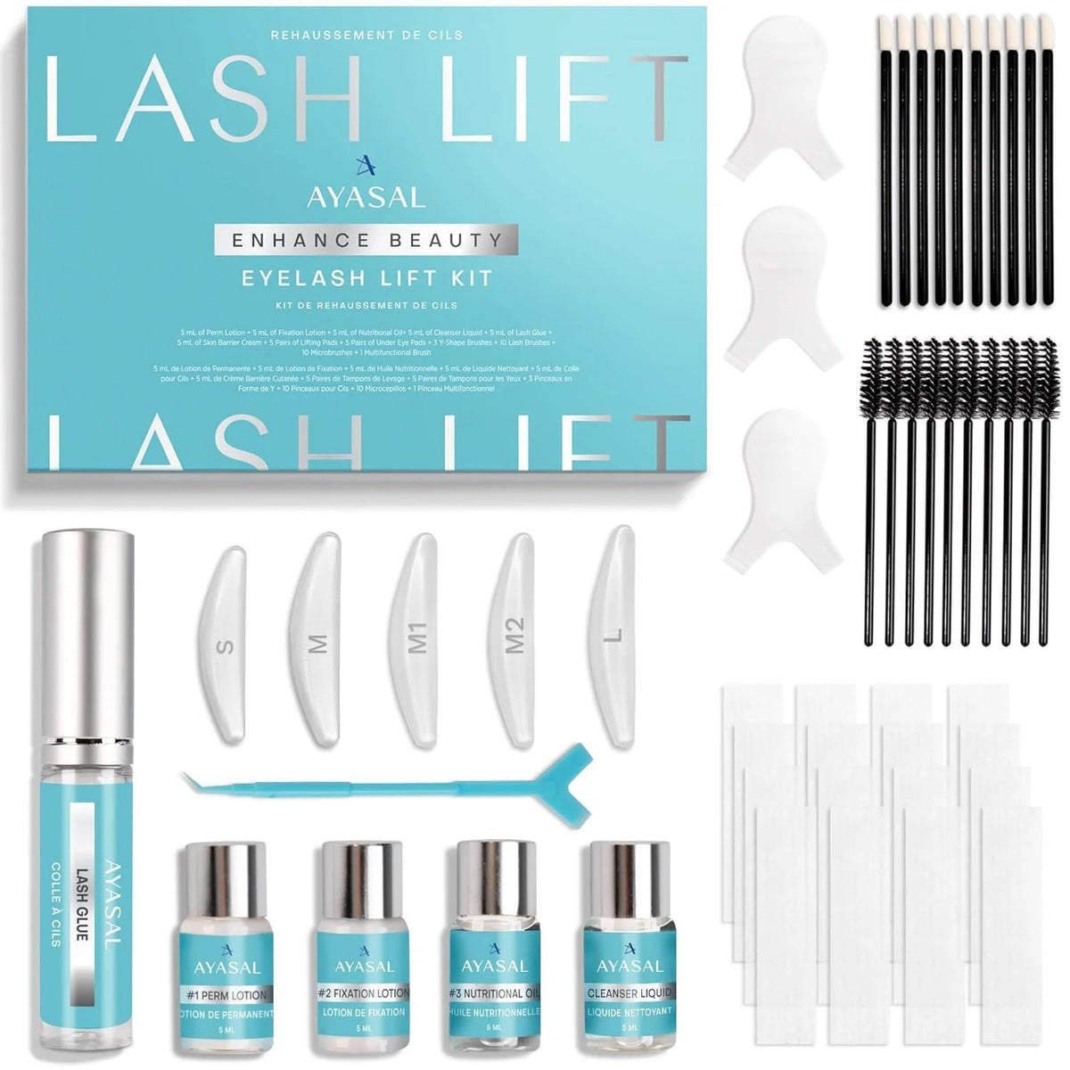 Eyelash Perm Kit - Gentle Tioz-Free Formula, Silicone Pads for Long-Lasting Curl