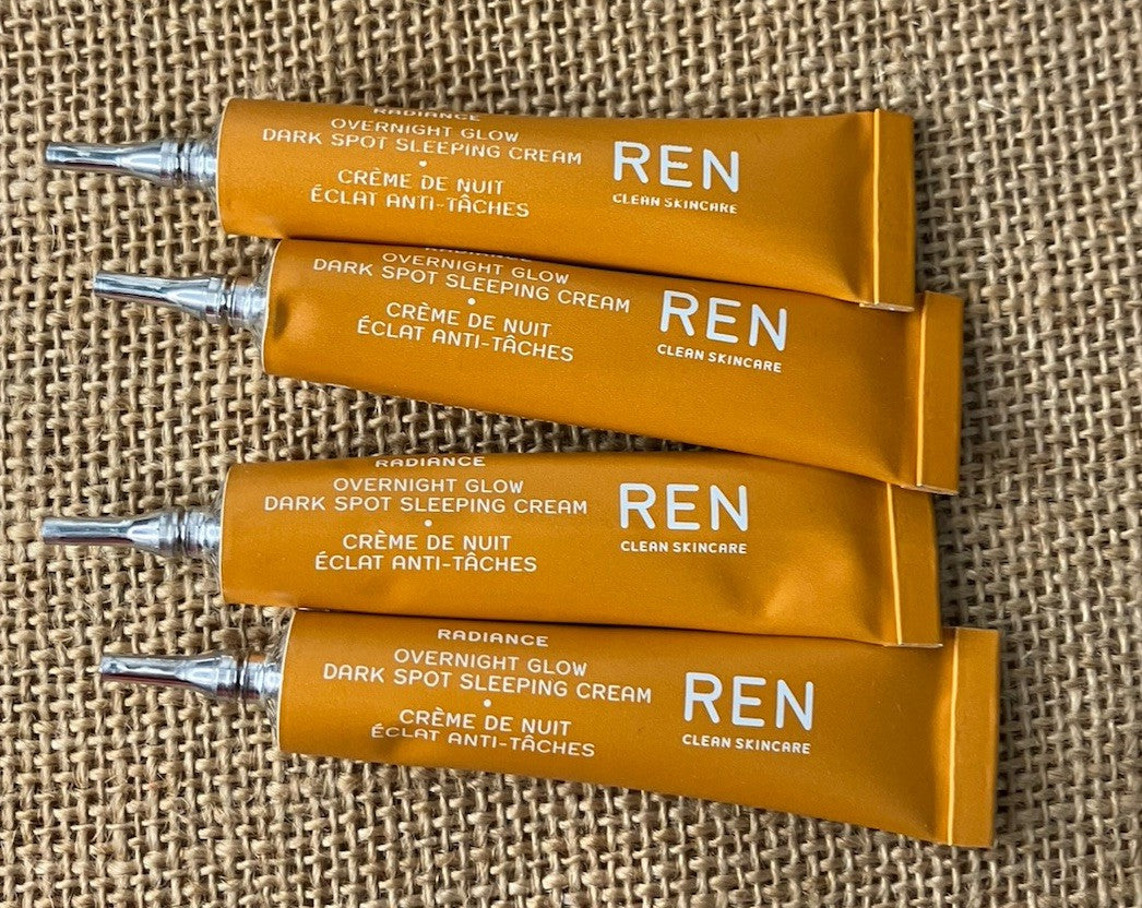 Ren Clean Skincare Radiance Overnight Glow Dark Spot Sleeping Cream - 4 Travel Sizes