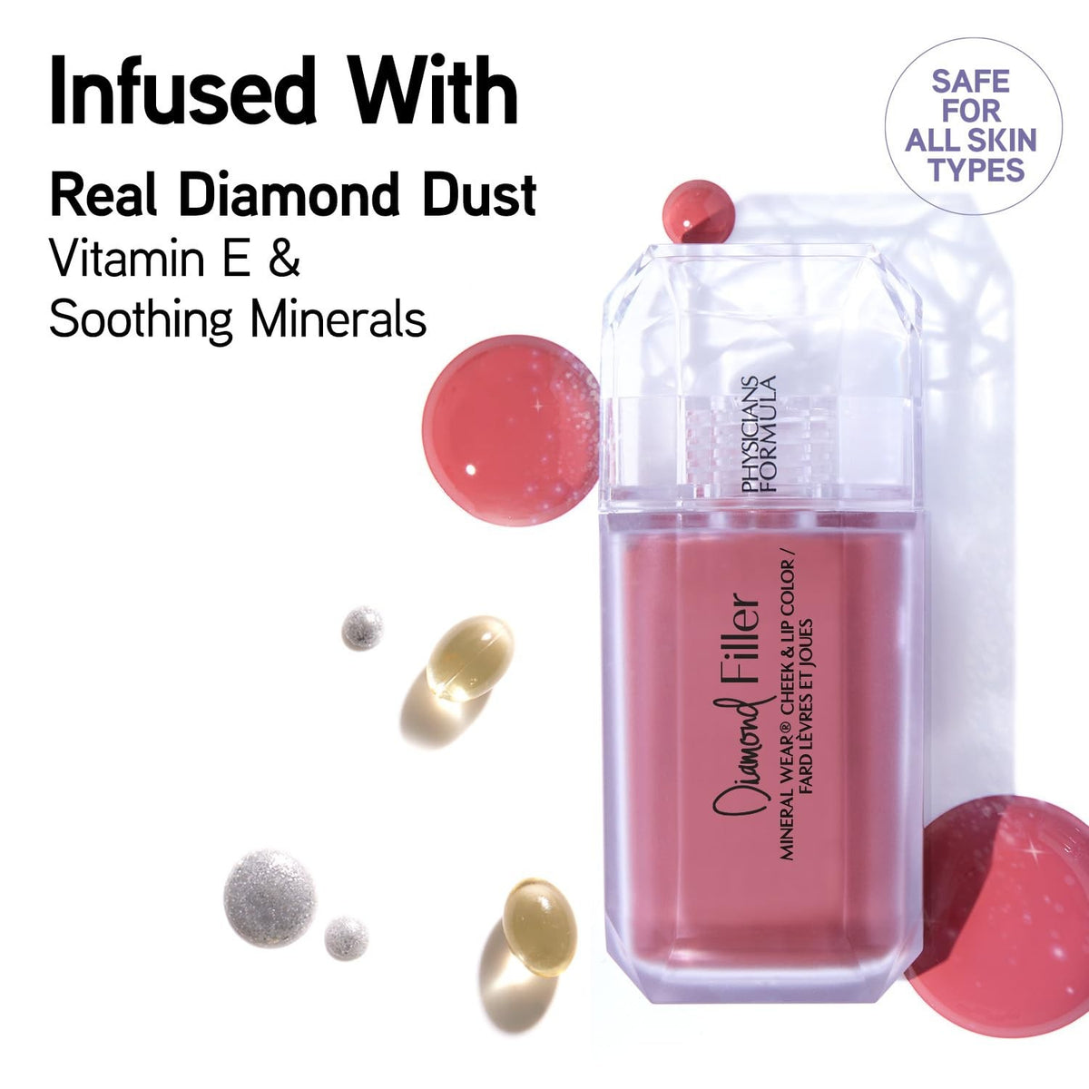 Mineral Wear Cheek & Lip Radiant Pink Makeup - Plumping, Luminescent, Hypoallergenic
