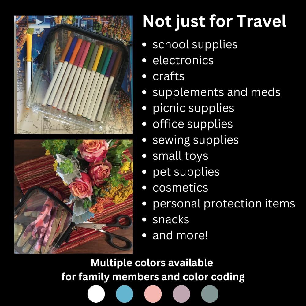 Travel Toiletry Bag 1 Quart Clear TSA Approved Carry-On Organizer