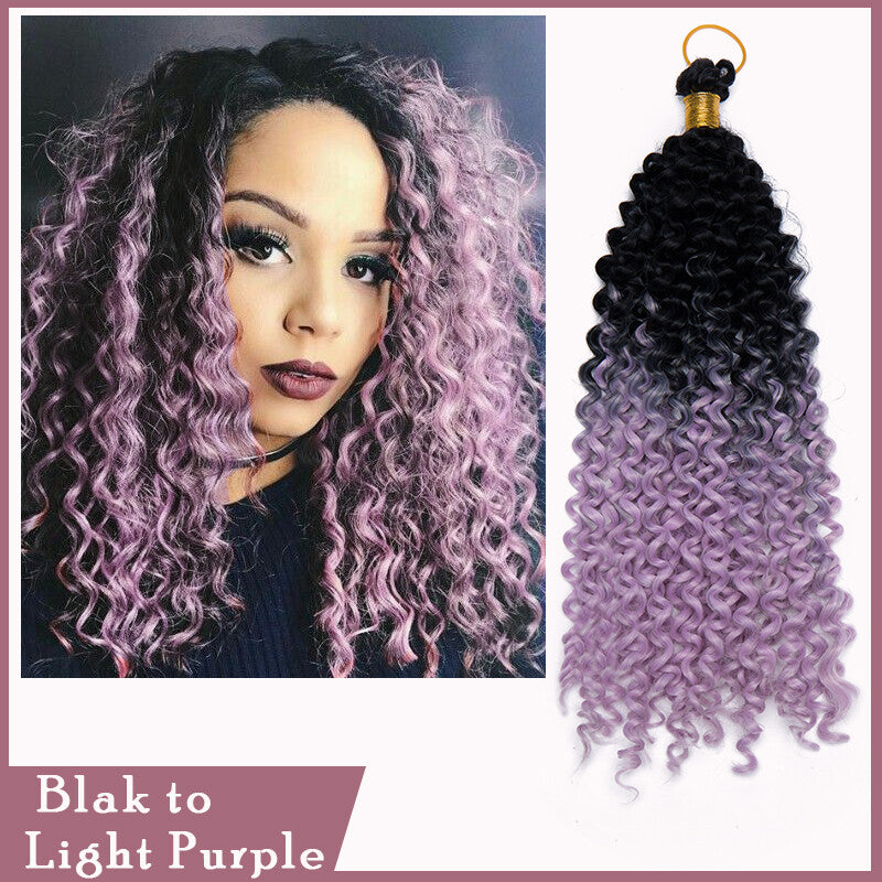 Deep Water Wave Braids Crochet Hair Extensions - Ombre & Curly Lengths